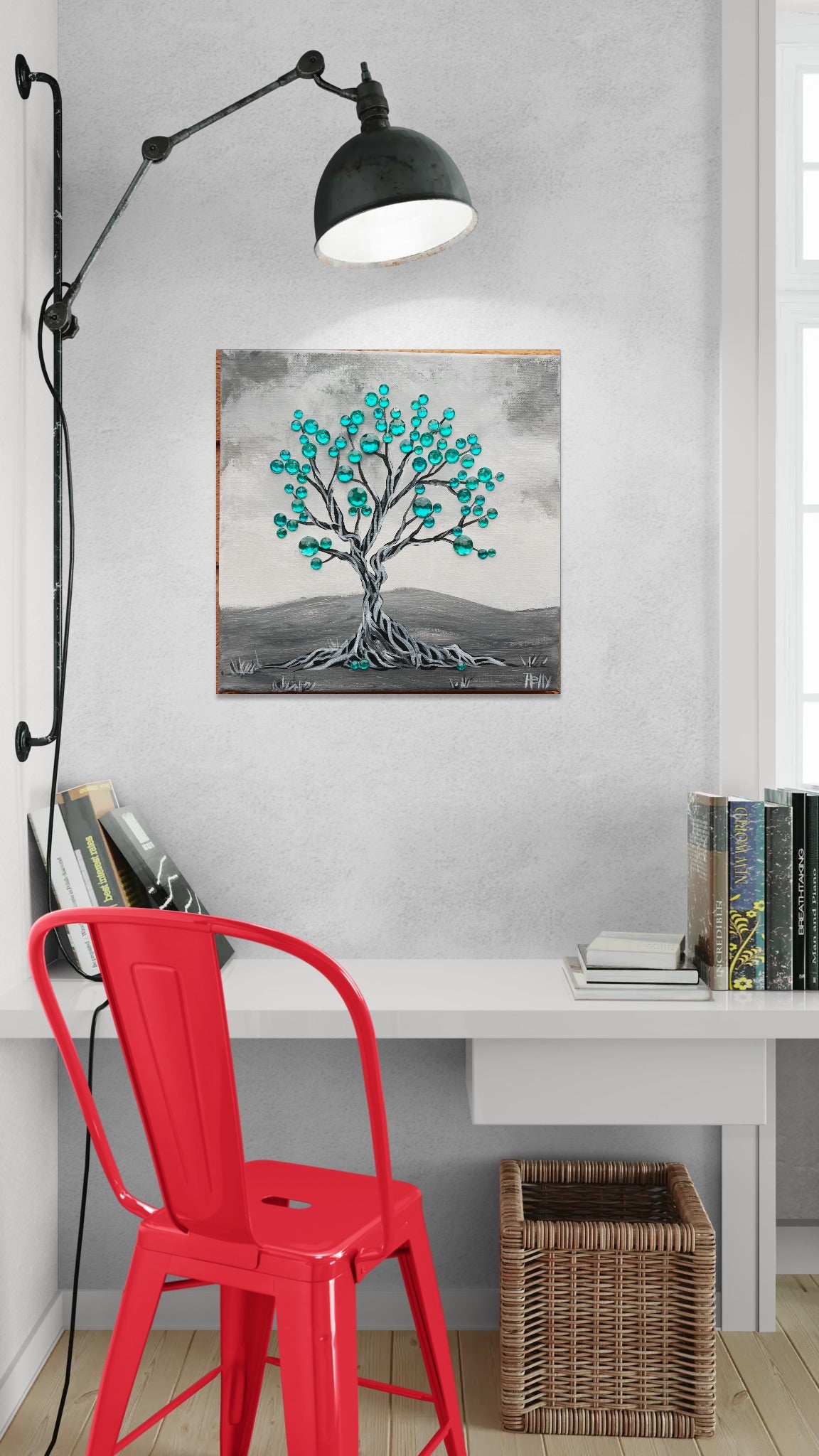 Turquoise Blingy Vine Tree