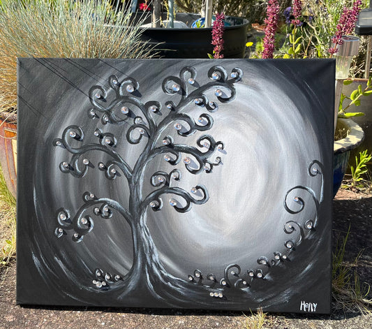 Twirly Monochrome Tree