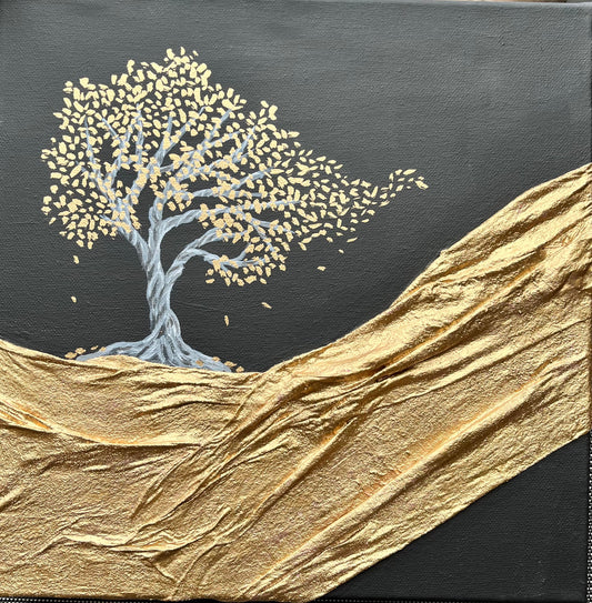 “Midnight Solitude”     12x12inch canvas