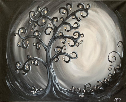 Twirly Monochrome Tree