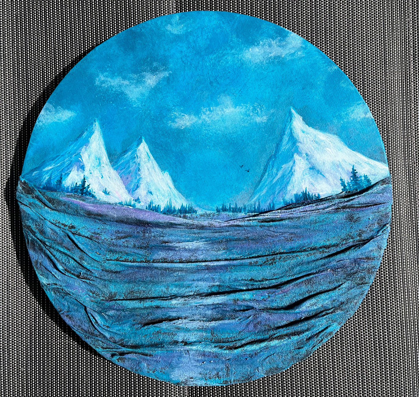 “Melody of the Mountains”     30cm Round Canvas
