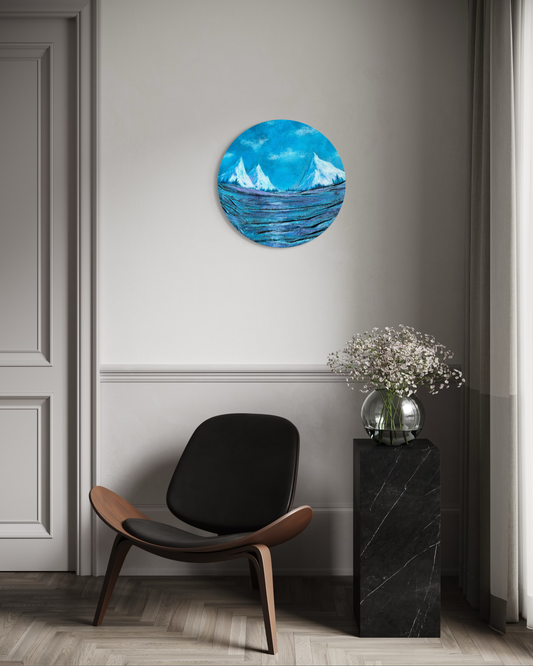 “Melody of the Mountains”     30cm Round Canvas