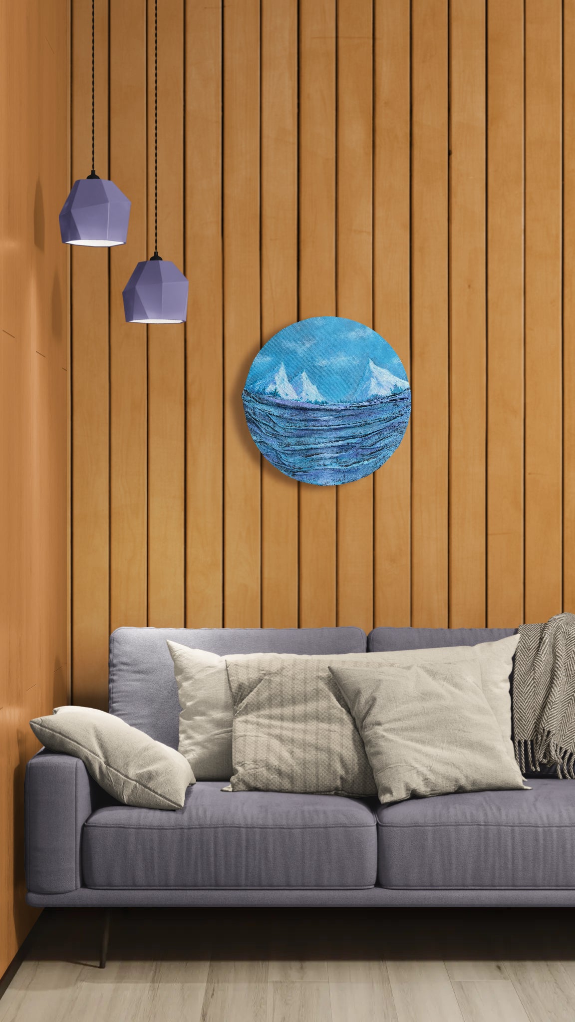 “Melody of the Mountains”     30cm Round Canvas